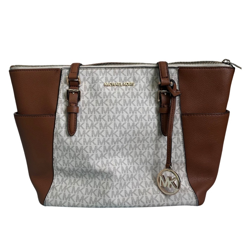Michael Kors Signature Tote Bag – Brown & Beige